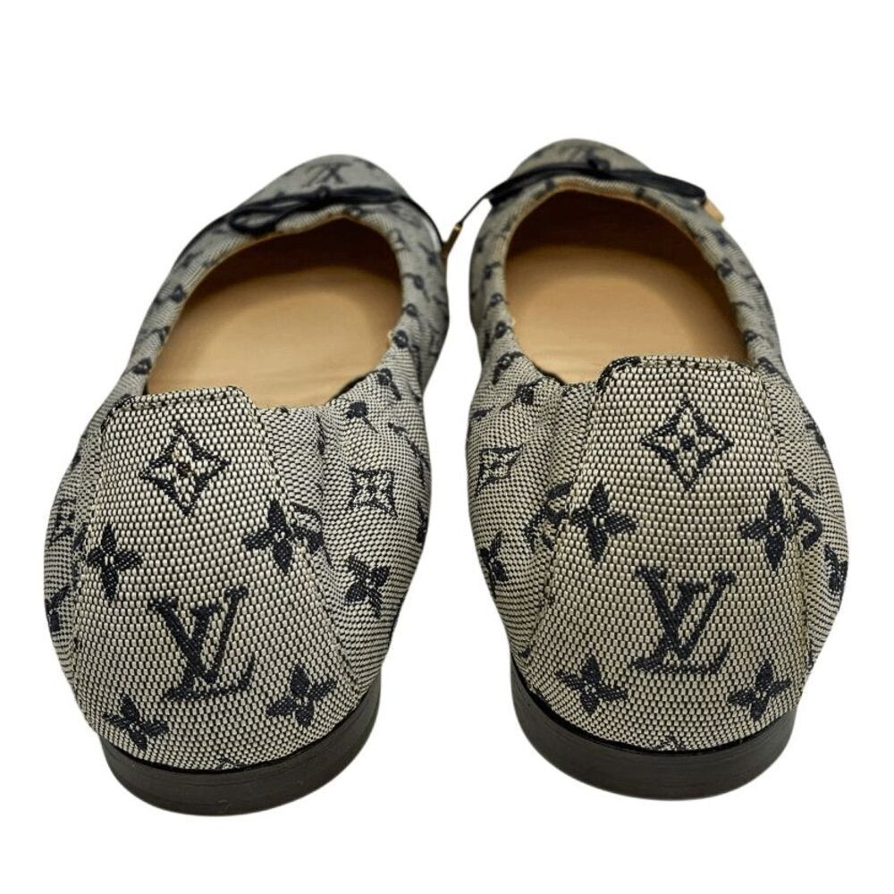 Louis Vuitton Mini Lin Debbie Ballet Bow Flats Navy Canvas EU 36.5 Monogram - Picture 7 of 10